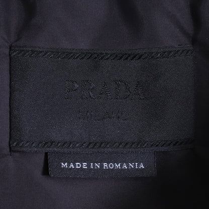 PRADA Re-Nylon Triangle Logo Padded Vest Black Size 48