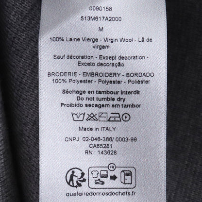 DIOR CD Icon Virgin Wool Pullover Sweater Gray Size M