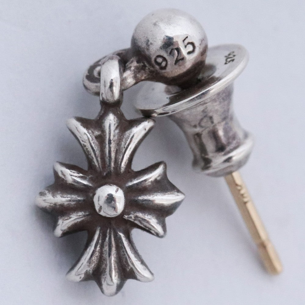 CHROME HEARTS Tiny E CH Plus Drop Earring Silver Size F