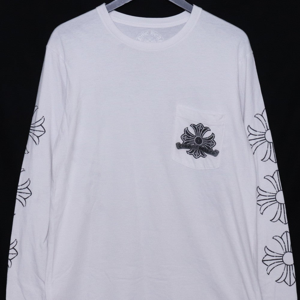 CHROME HEARTS OLD CH Plus Horseshoe T-Shirt White Size M