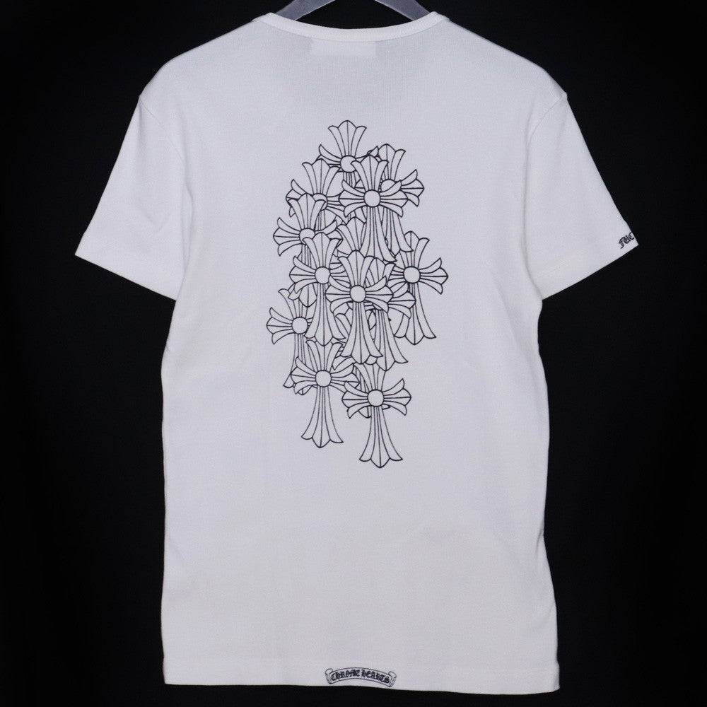 CHROME HEARTS OLD 90s Cemetery Cross T-Shirt White Size M