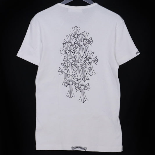 CHROME HEARTS OLD 90s Cemetery Cross T-Shirt White Size M