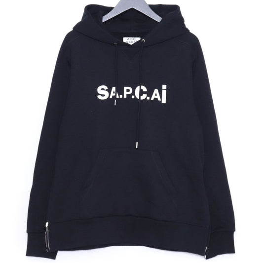 A.P.C x Sacai Taiyo Logo Side-Zip Hoodie Black Size M