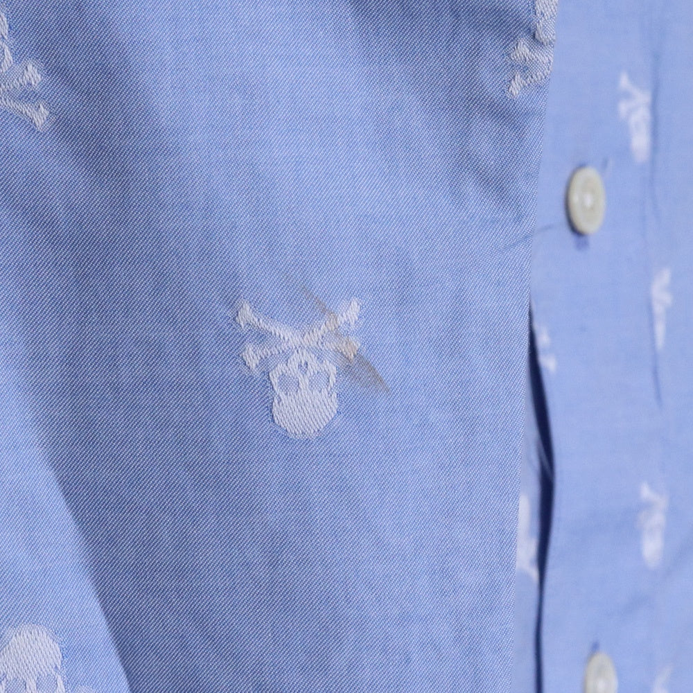 Mastermind Japan Identity Jacquard Skull Shirt Blue Size XS