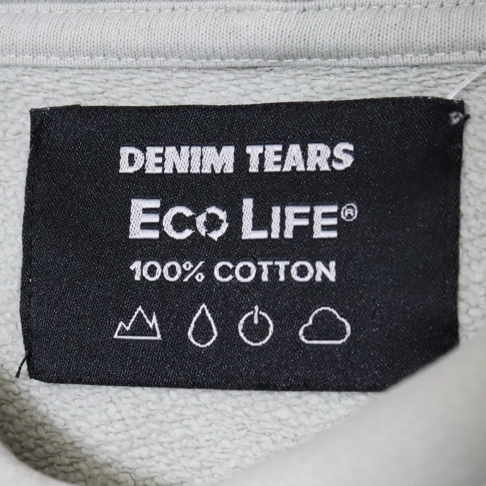 DENIM TEARS Printed Hoodie Blue Size XL