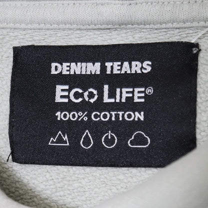 DENIM TEARS Printed Hoodie Blue Size XL