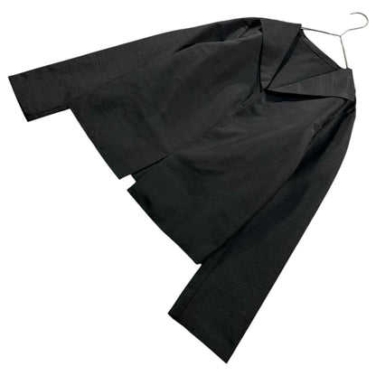 Y's 90's Ripple Poly Fabric Skipper Jacket Black Size FREE