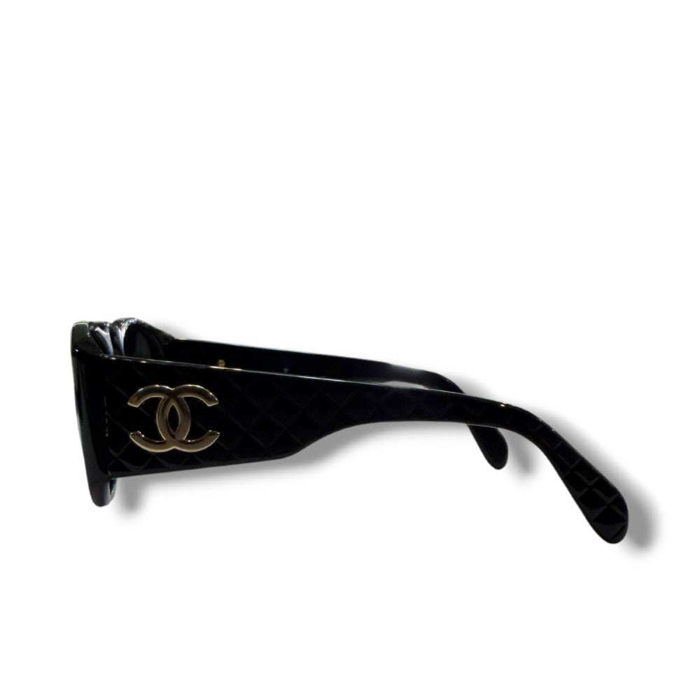 Chanel CC Logo Black Sunglasses Size F