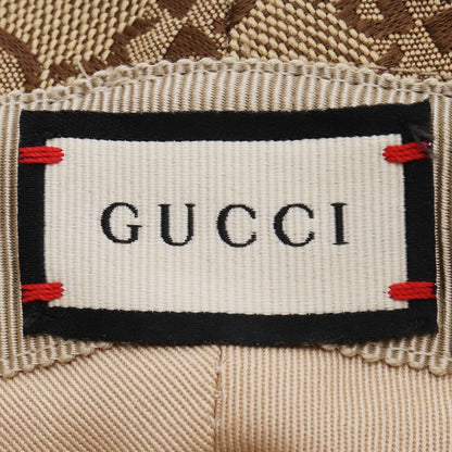 GUCCI GG Canvas Pattern Fedora Bucket Hat Beige Size M