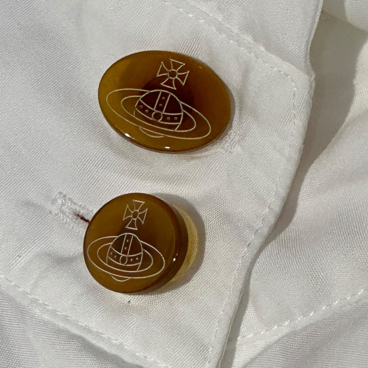 Vivienne Westwood RED LABEL Orb Logo Long Sleeve Shirt White Size 2