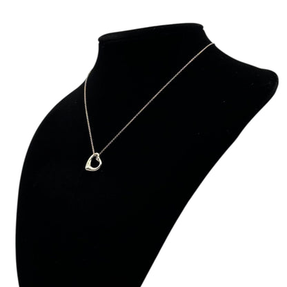 TIFFANY & CO. Elsa Peretti Open Heart Necklace Silver
