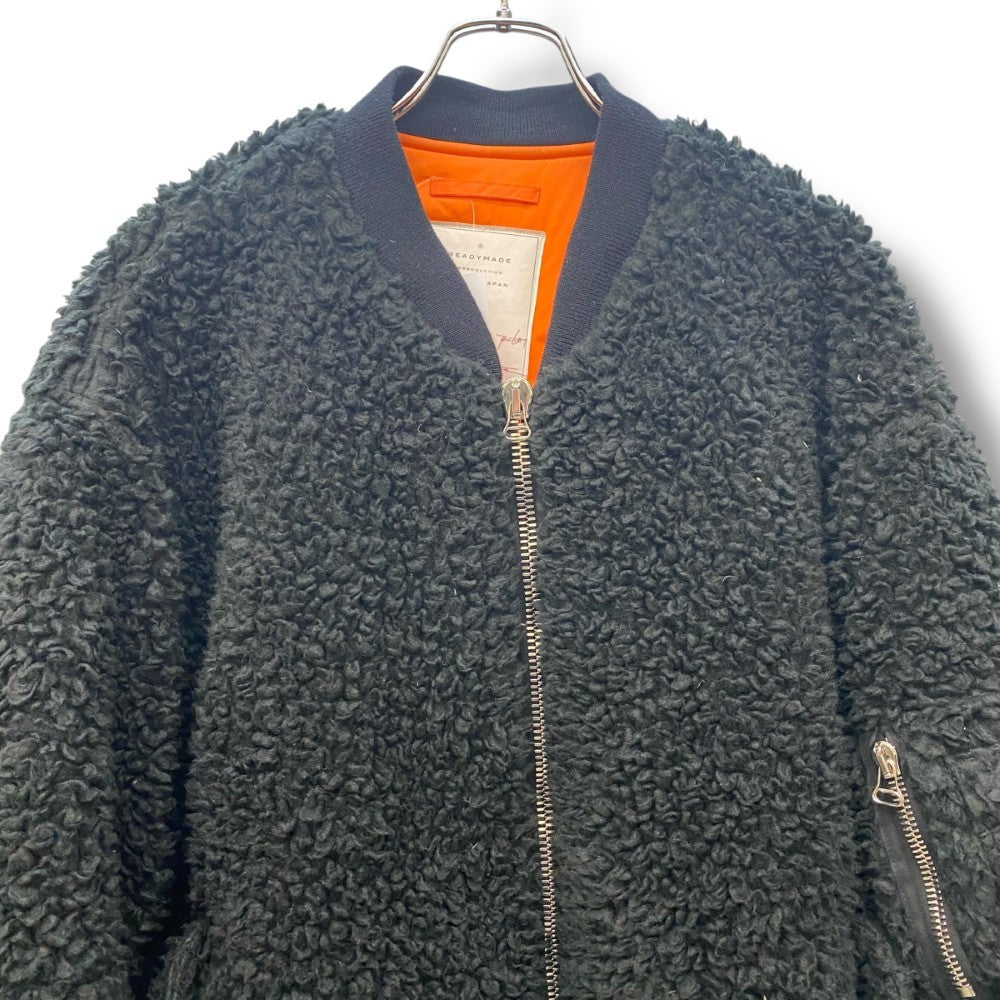 READYMADE Teddy Jesse Fleece Boa Jacket Black Size 3