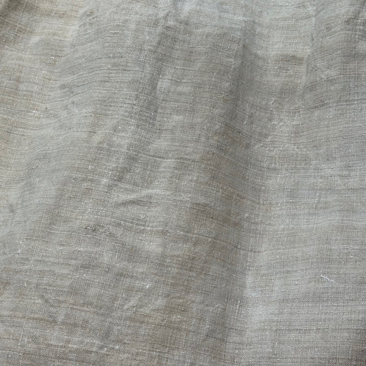 Euro antique 1900s Thick Linen "JD" Up Ecru Shirt