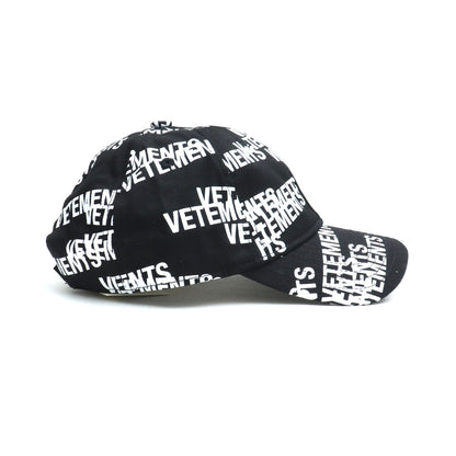 VETEMENTS 22SS Stamped Logo Baseball Cap Black Size F