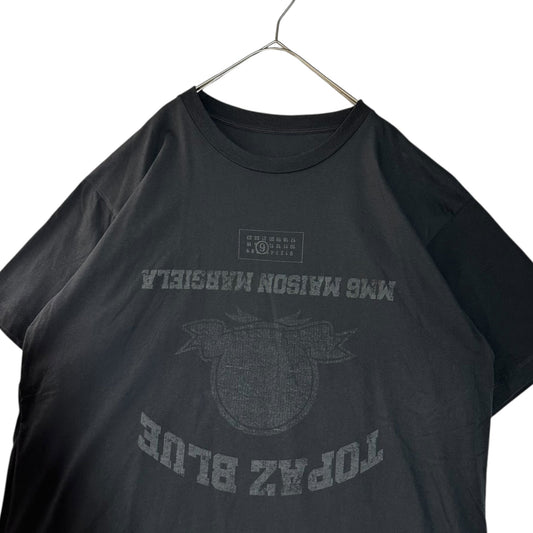MM6 25SS Topaz Blue T-Shirt Black Oversized Size XL