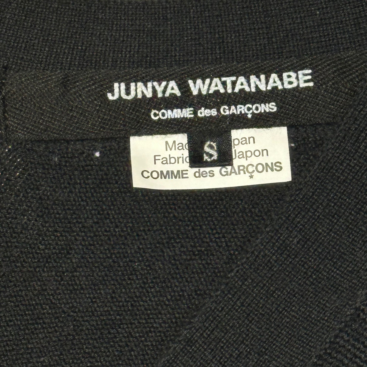 COMME des GARCONS JW 18AW Long Wool Button Cardigan Size M
