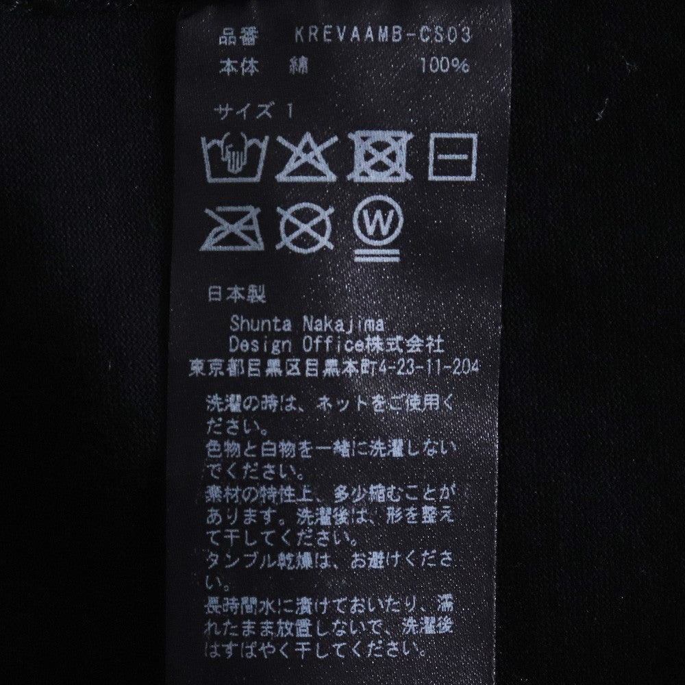 ALMOSTBLACK x KREVA Crew Neck T-Shirt Black Size 1