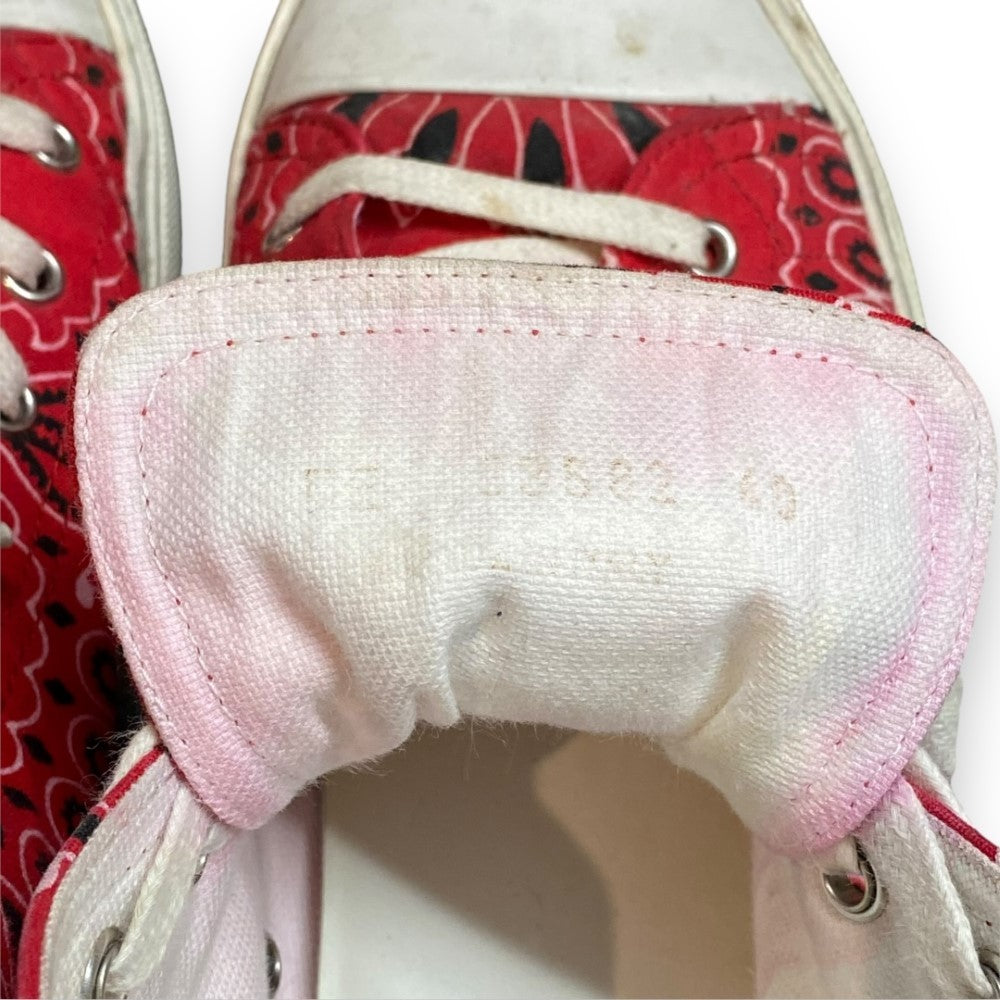 SAINT LAURENT PARIS Bedford Bandana Sneakers Red Size EU 40