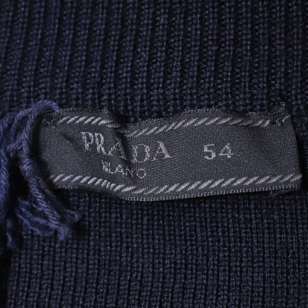 Prada 22SS Re-Nylon Wool Zip Cardigan Navy Size 54