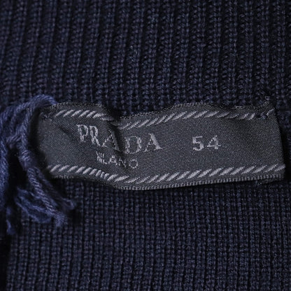 Prada 22SS Re-Nylon Wool Zip Cardigan Navy Size 54