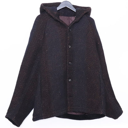 CROMAGNON 25AW Hand Woven Stripe Hooded Coat Brown Size 3