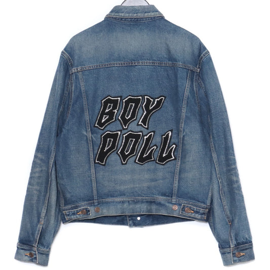 CELINE 22AW BOY DOLL Union Wash Denim Jacket Indigo Size XS