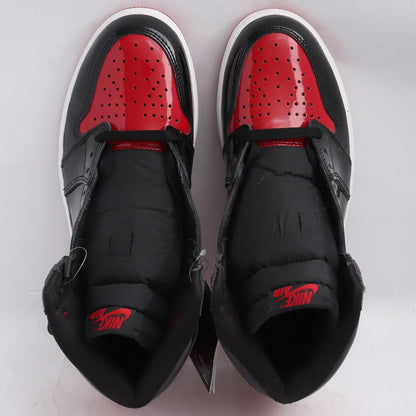 NIKE AIRJORDAN 1 High OG Patent Bred Sneakers Red Size 27cm