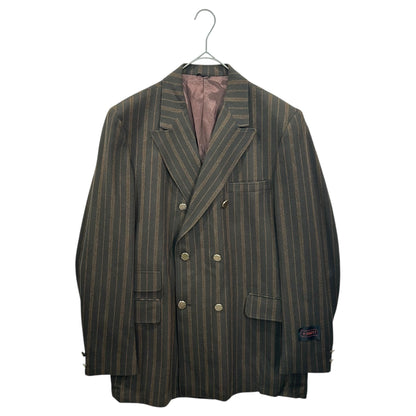 BRENT 50s-60s Double-breasted Striped Jacket Multi Size 42L