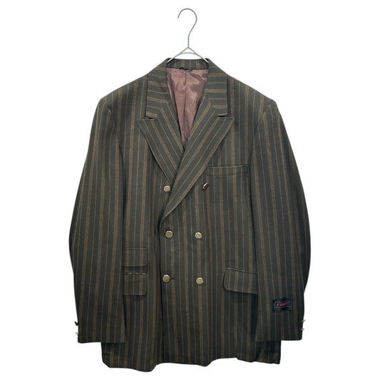 BRENT 50s-60s Double-breasted Striped Jacket Multi Size 42L