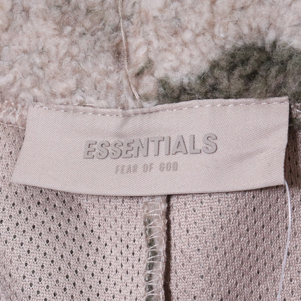 ESSENTIALS Relaxed Polar Fleece Camo Pants Gray Size S