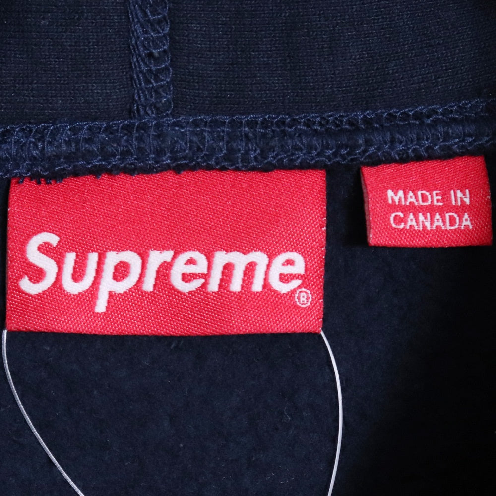 Supreme 19AW Bandana Box Logo Hooded Sweatshirt Navy Size M
