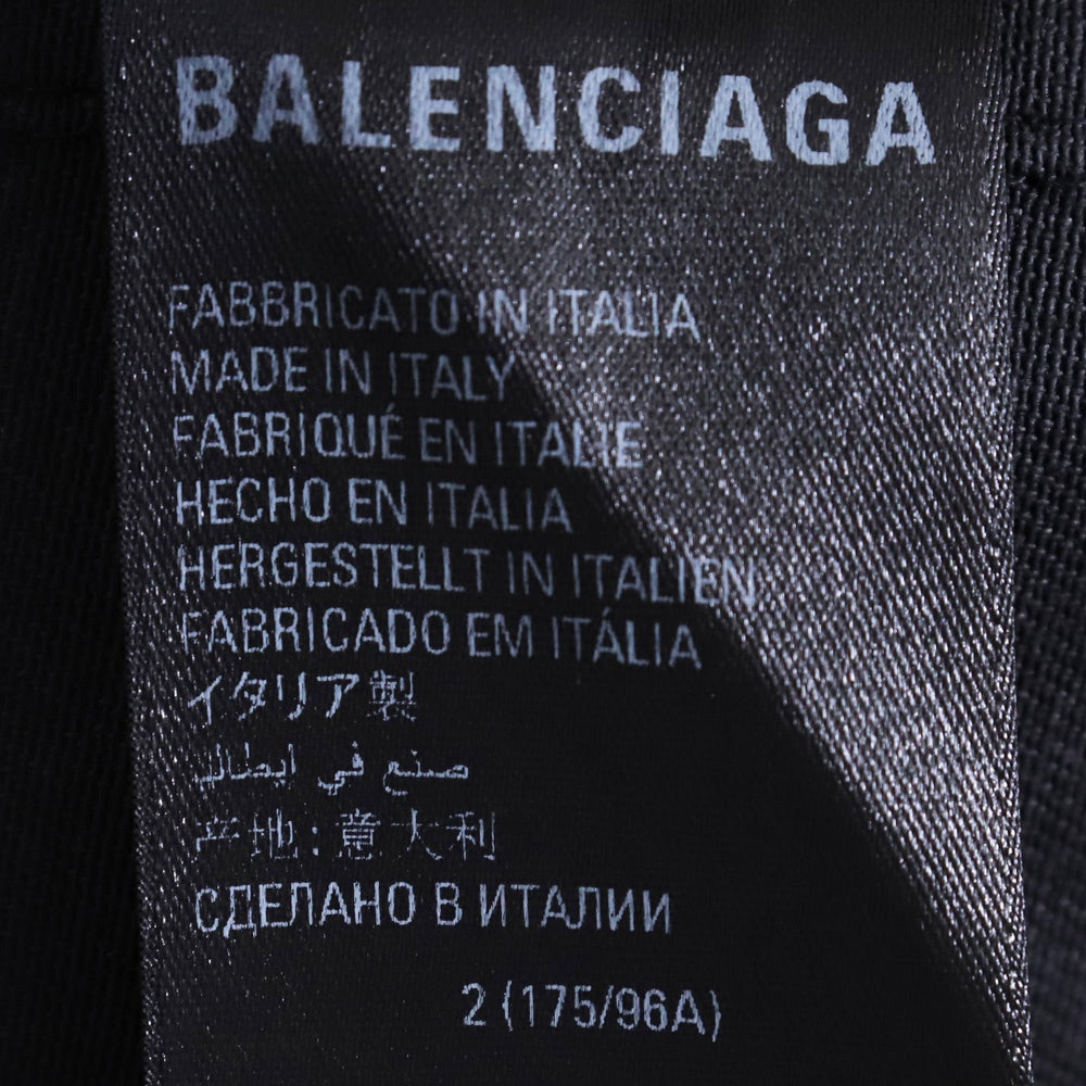 BALENCIAGA 22AW Oversized Work Cargo Jacket Black Size 2