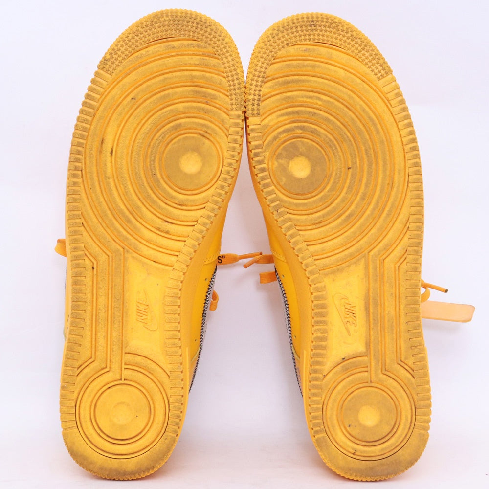 Off-White x Nike Air Force 1 Low Gold Sneakers Size 28.5cm
