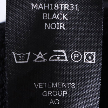 VETEMENTS 17AW Baseball Logo Sweatshirt Black Size XS