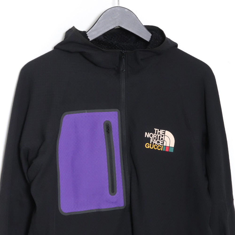 Gucci x The North Face Half-Zip Fleece Hoodie Black Size S