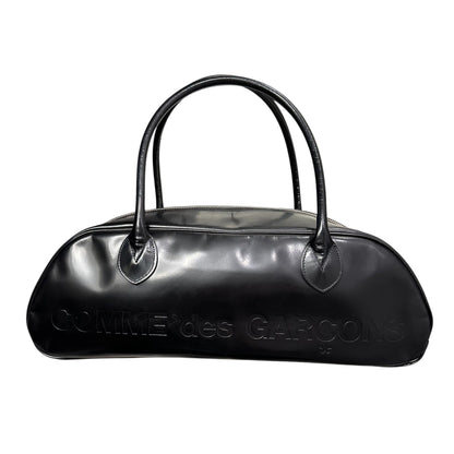 COMME des GARCONS Vintage Logo Leather Mini Boston Bag Black