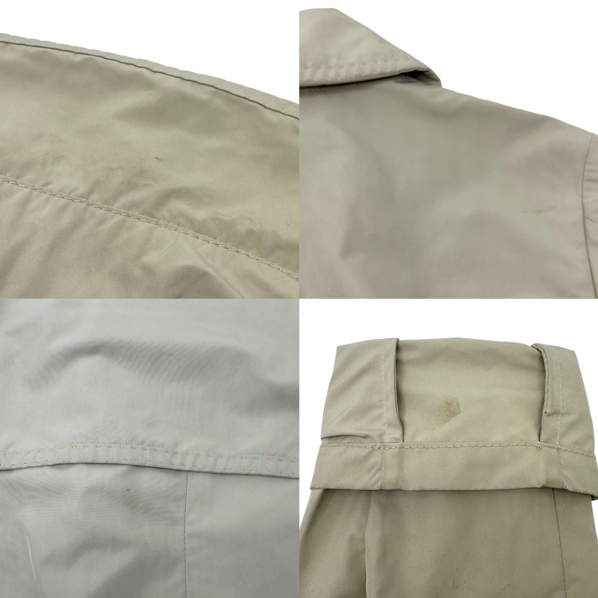 MONCLER Nylon Trench Coat Ivory Size 0