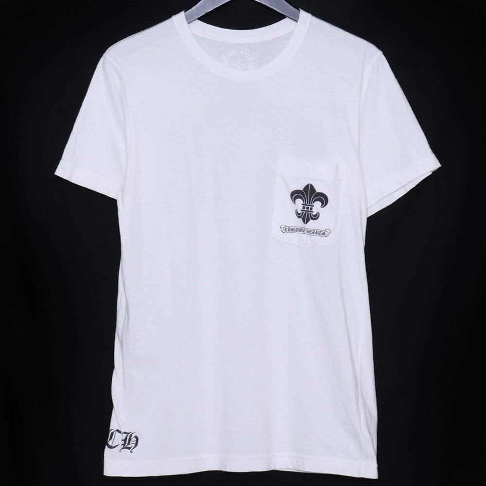 CHROME HEARTS BS Fleur Logo Print T-Shirt White Size S