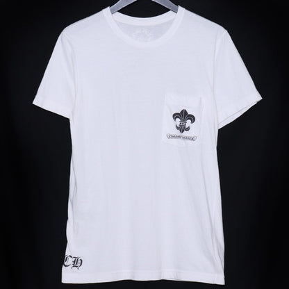 CHROME HEARTS BS Fleur Logo Print T-Shirt White Size S
