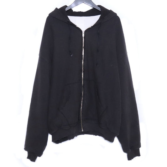 SUS-SOUS Damaged Thermal Lined Zip-Up Hoodie Gray Size 7