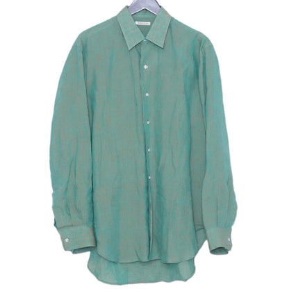 HEUGN Alan Linen Chambray One-Piece Shirt Green Size 2