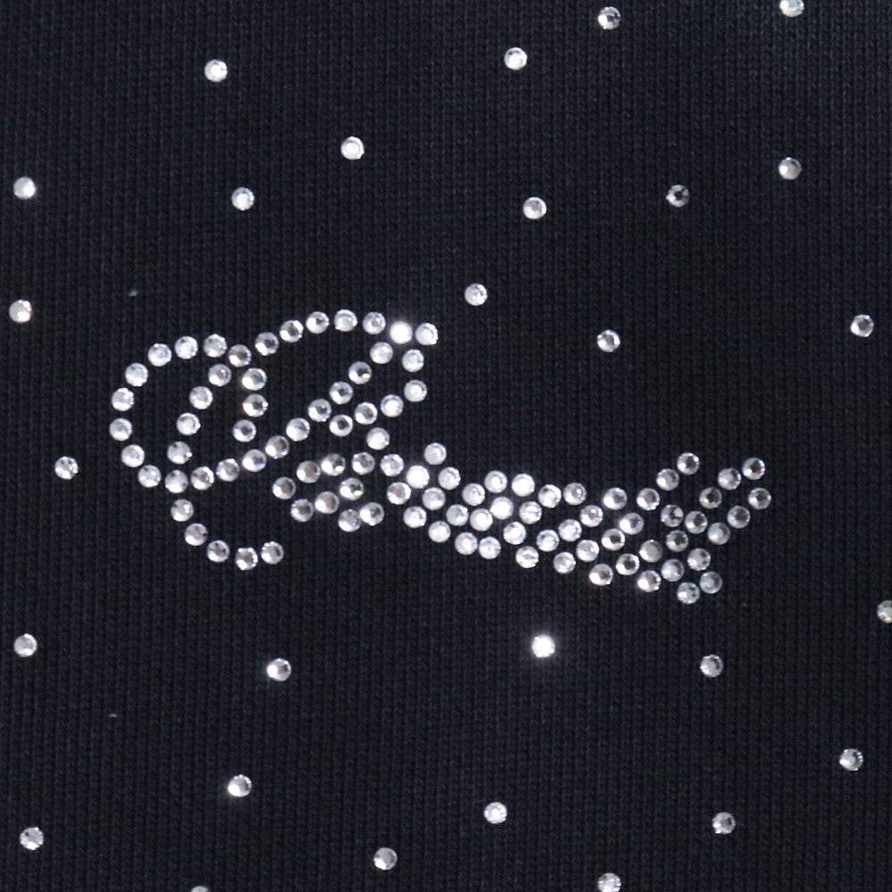 BREATH 25AW SCRIPT LOGO FADE RHINESTONE HOODIE Black Size L
