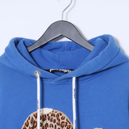 Palm Angels Iconic Terry Patch Hoodie Blue Size L