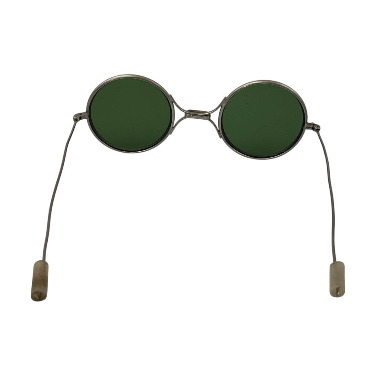 antique 1920s X-Bridge Metal Frame Sunglasses Silver