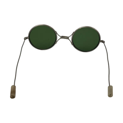 antique 1920s X-Bridge Metal Frame Sunglasses Silver