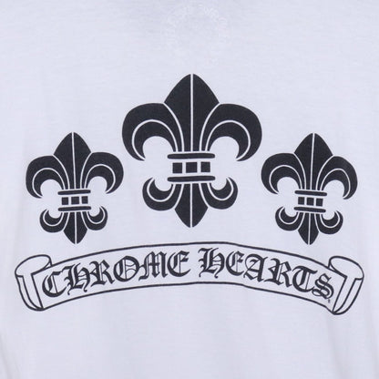 CHROME HEARTS BS Fleur Logo Print T-Shirt White Size S