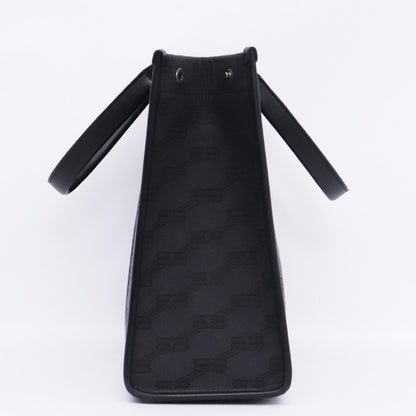 BALENCIAGA BB Logo Hardware 2-Way Tote Bag Black Size F