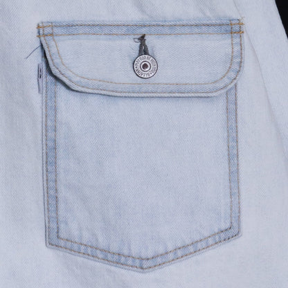 NEW MANUAL #023 LV T-BACK BLEACH Denim Jacket Indigo Free Size