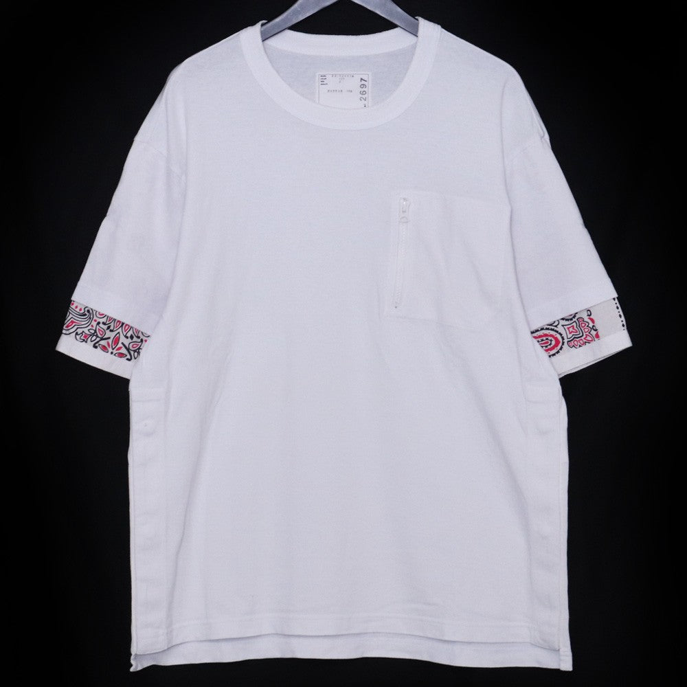 Sacai 22SS Bandana Print T-Shirt White Size 2