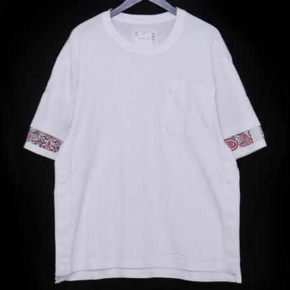 Sacai 22SS Bandana Print T-Shirt White Size 2